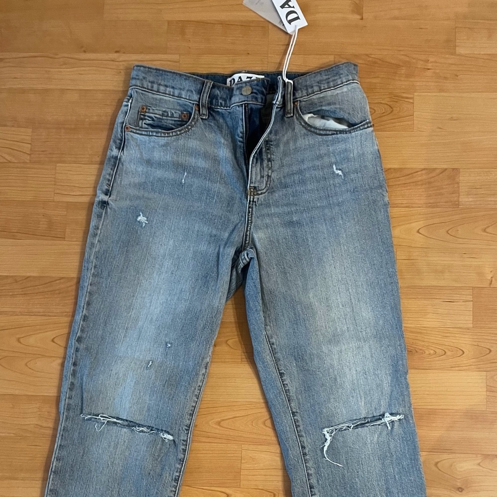 DAZE straight leg high rise jeans